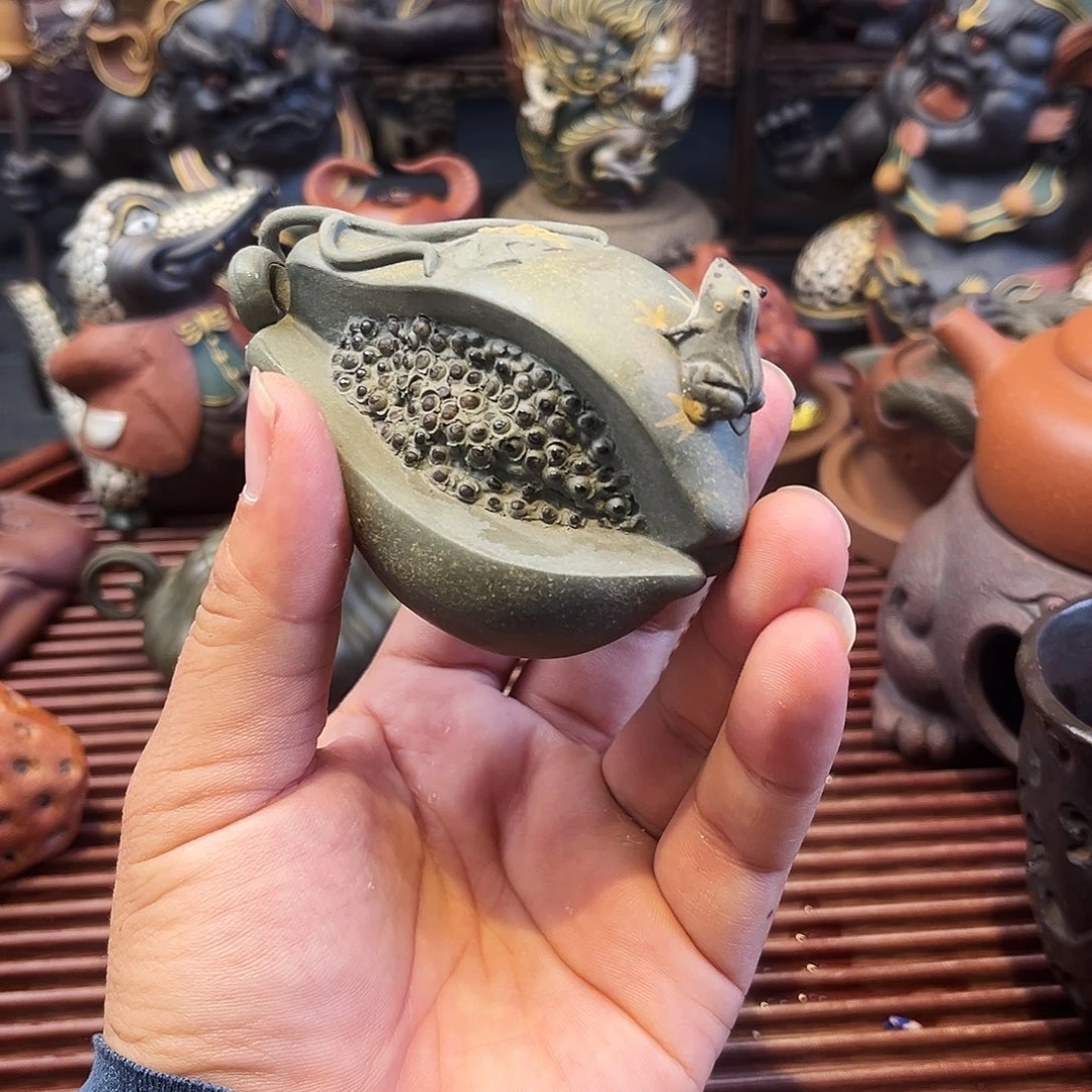 茶杯紫砂高端紫砂雕塑茶宠微瑕