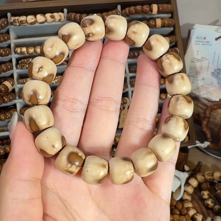 手串紫金鼠13奶油三叶草半实心老型