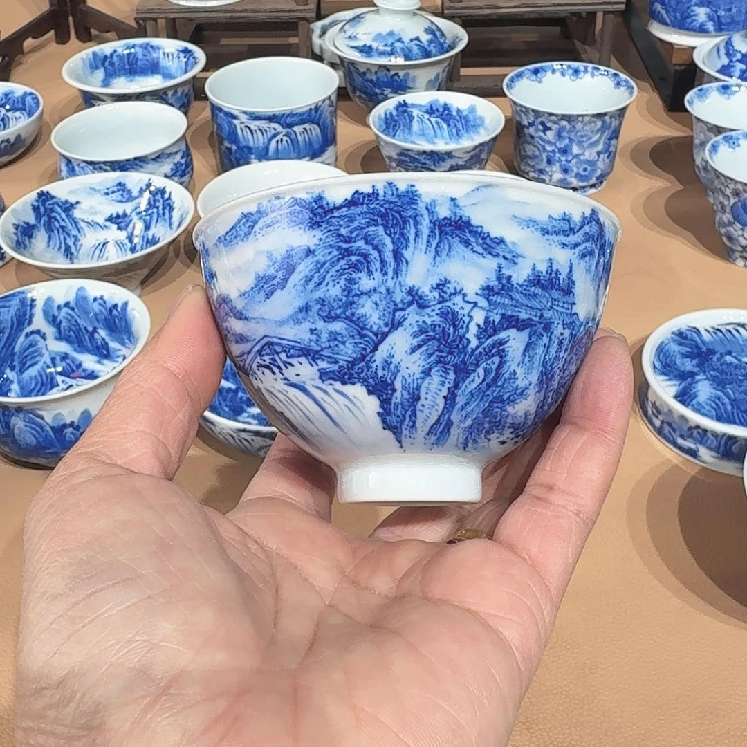 景德镇纯手绘单杯瑕