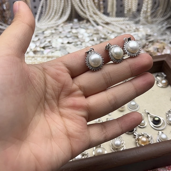 玛瑙/玉髓未镶嵌珠宝半成品一个珍珠吊坠