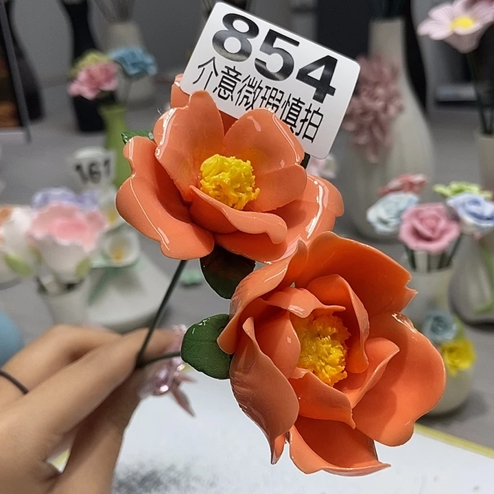 陶瓷纯手工捏花设计