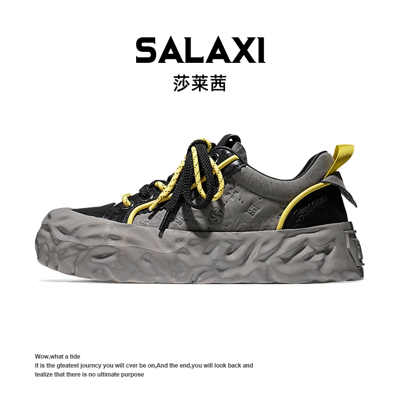 SALAXI/莎莱茜 2025冬季新品原创设计印花潮鞋男女款休闲运动板鞋