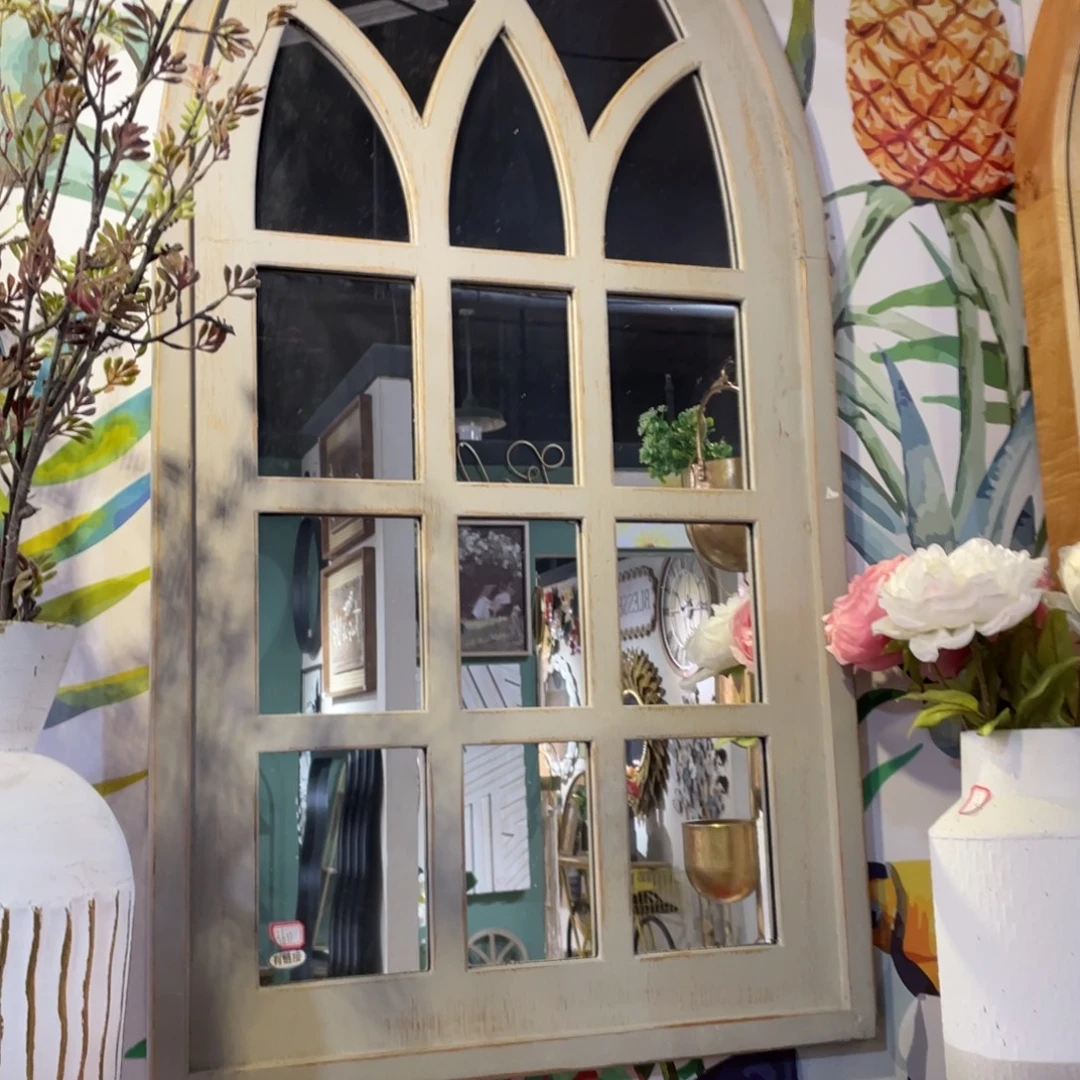 风****人造板窗户挂墙壁镜子做旧122902