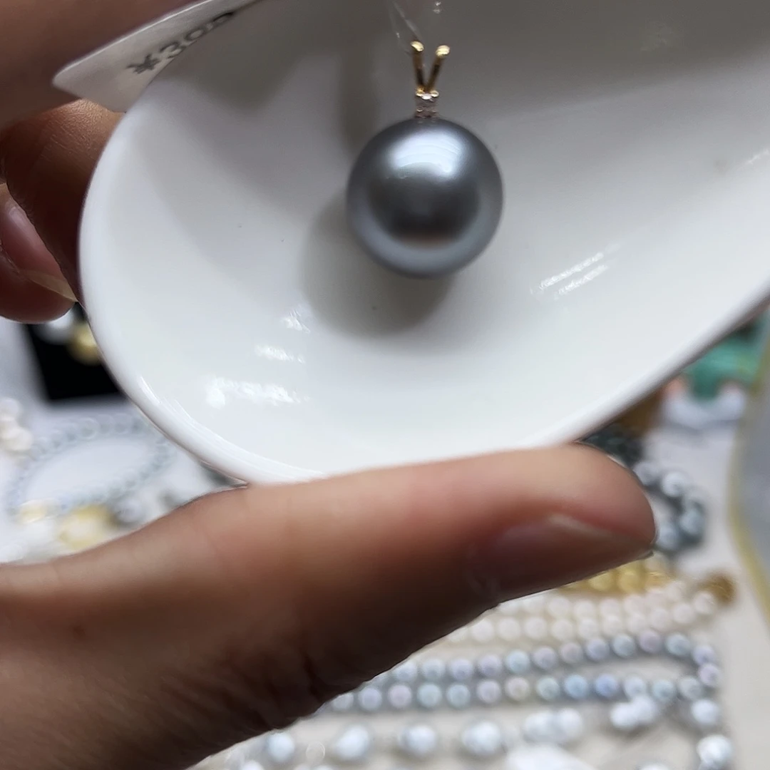 海水珍珠18K金镶嵌颈饰