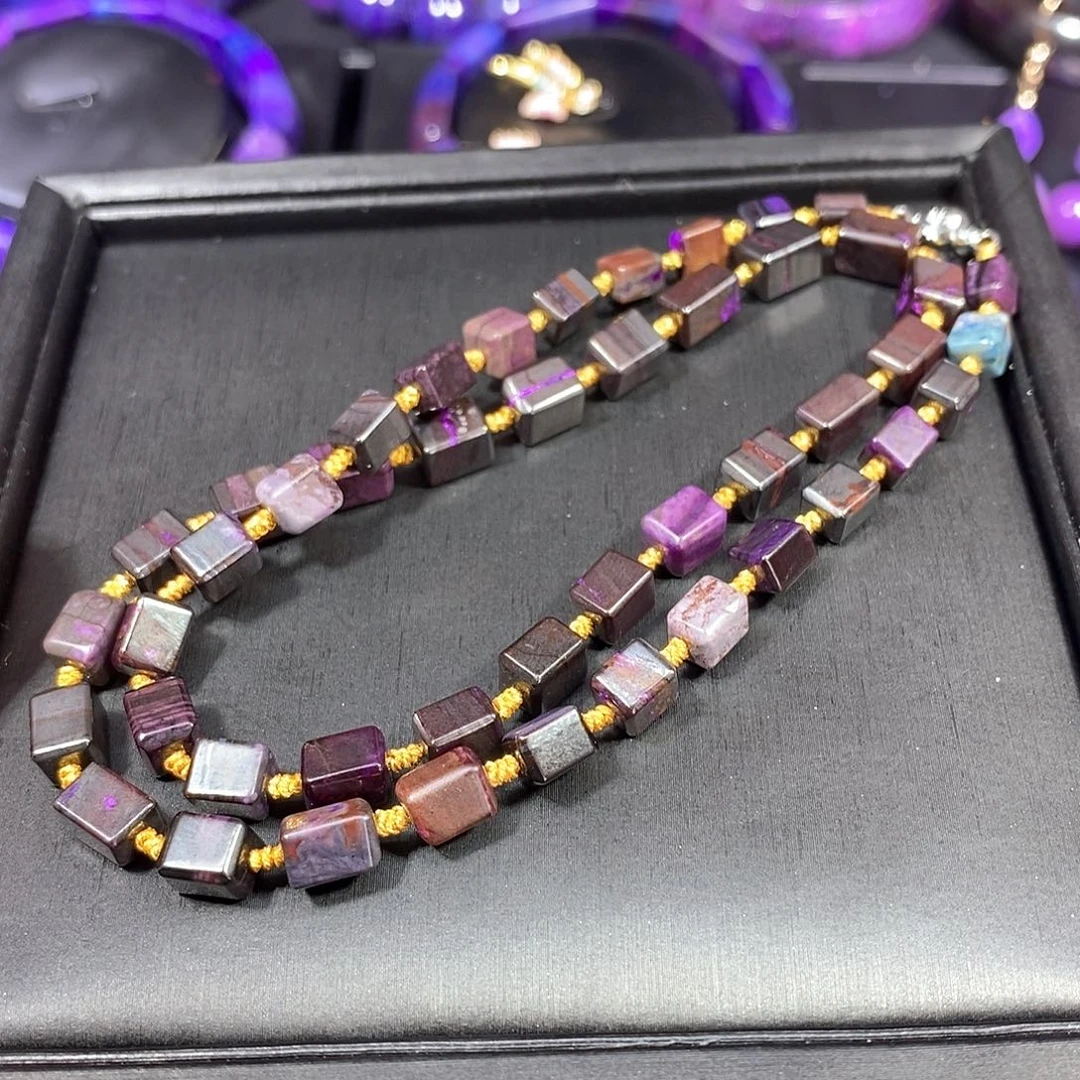 苏纪石（舒俱来）未镶嵌南非舒俱来纯老料方糖项链