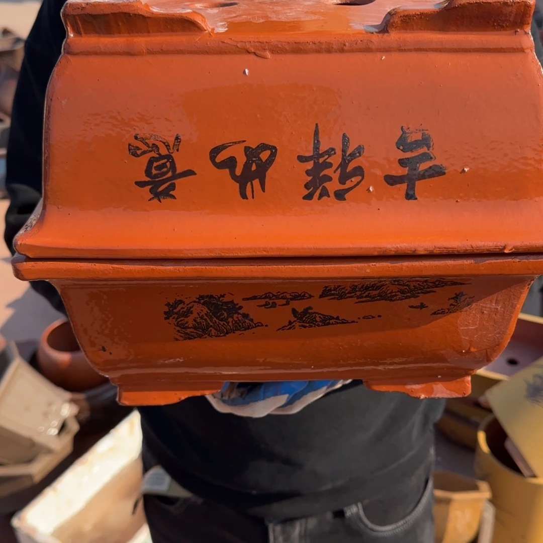 紫砂花盆口径26.18.10口径