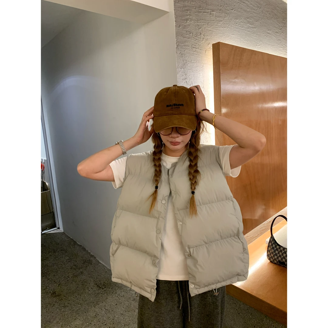 ONNI马甲女款2025新款爆款外套秋冬时尚外穿马夹加厚无袖棉服#901