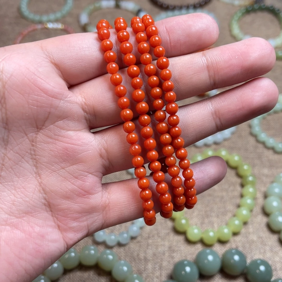 南红玛瑙未镶嵌手链