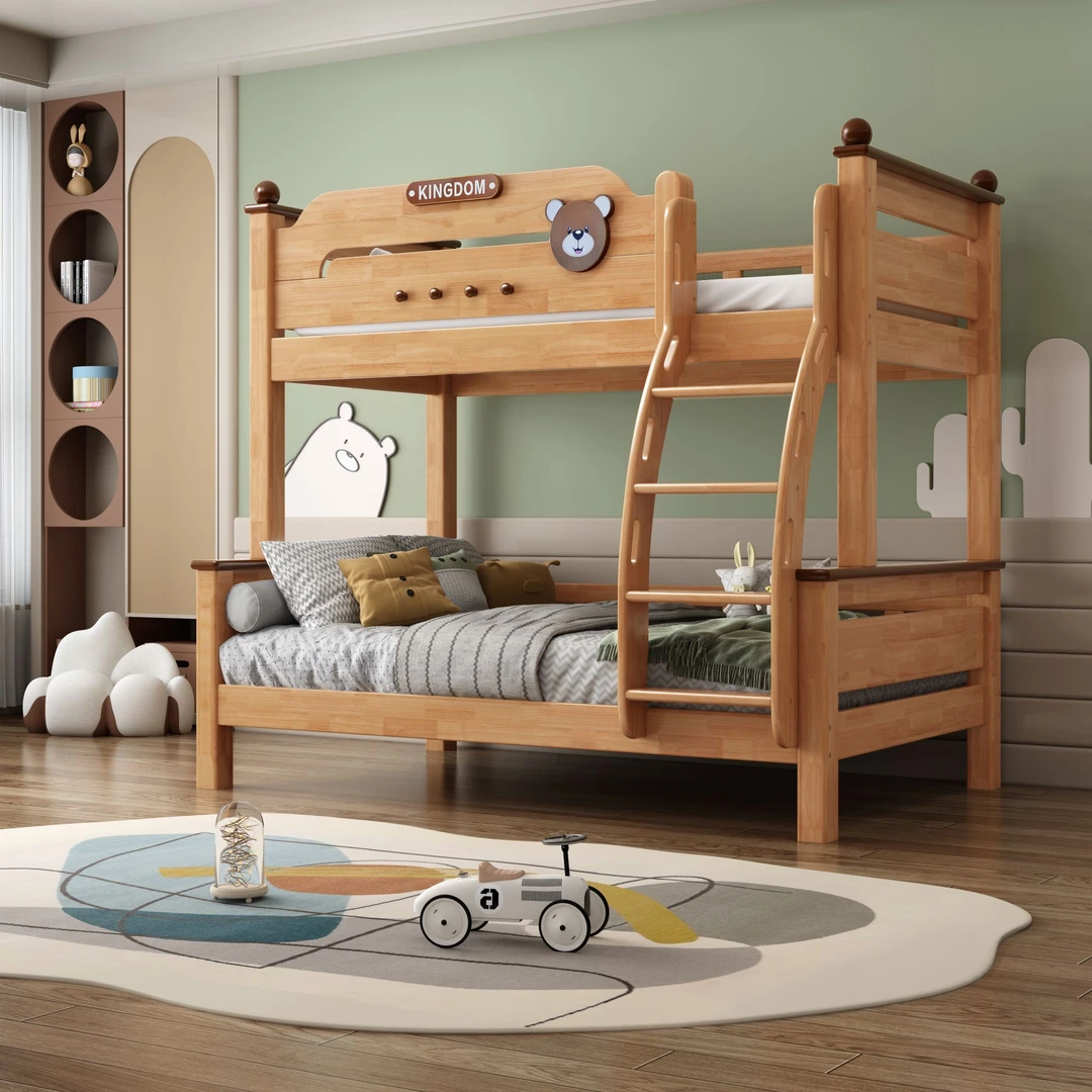 全实木儿童床上下床子母床大人成年母子两层高低床上下铺木床双层