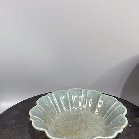 摆件哥窑花口洗造型美观