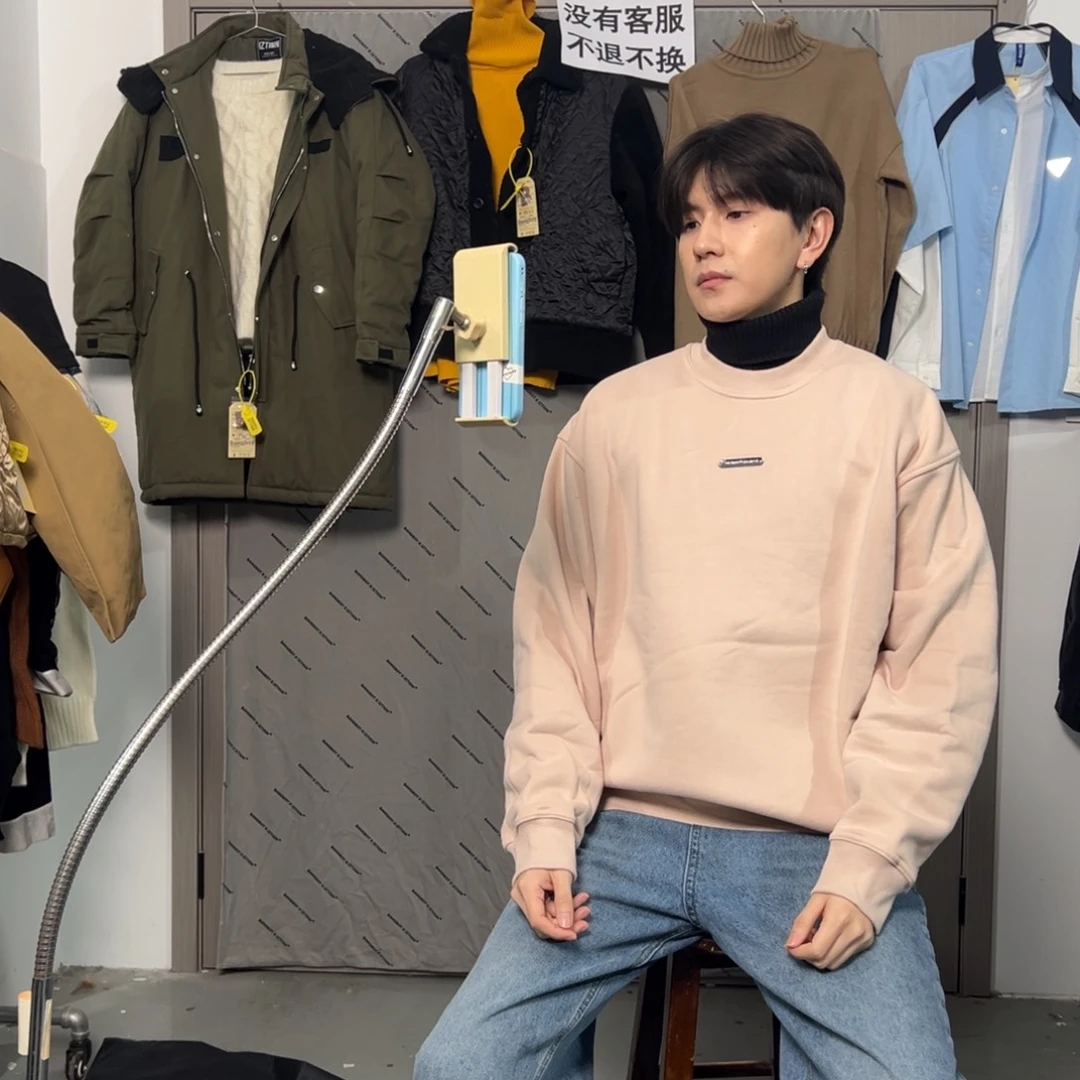 套头款潮流时尚浅杏色xl码