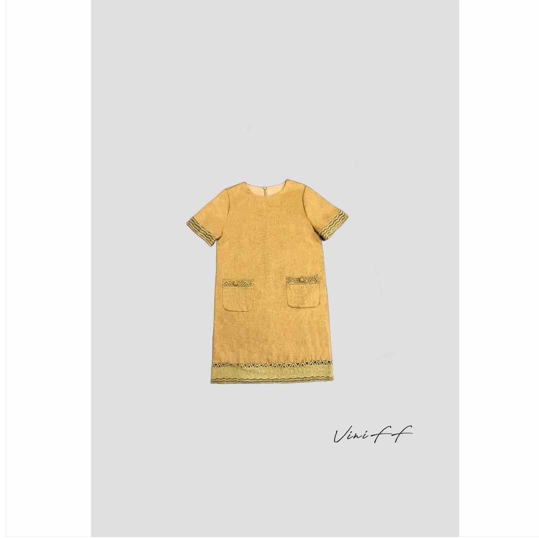 ViniFF薇妮｜夏季新款下摆编辑绣连衣裙WA5XL025