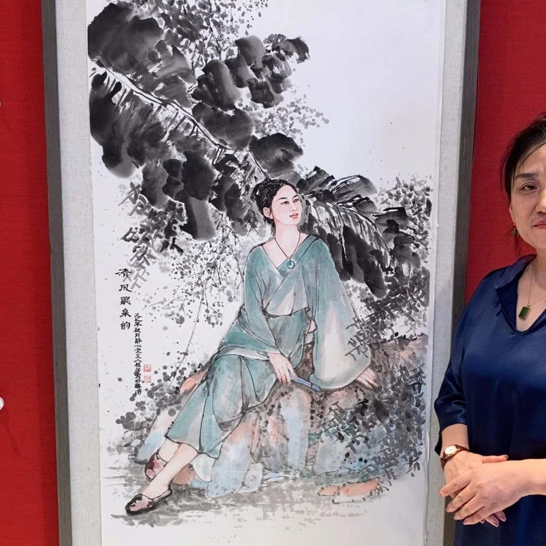 国画新古典主义仕女人物代表——程芳
