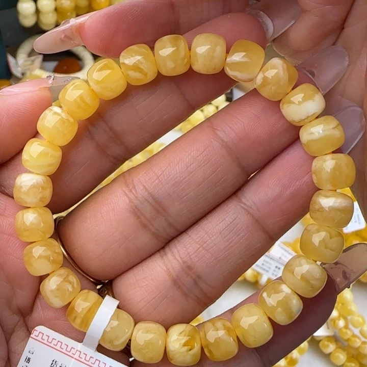 手链蜜蜡未镶嵌虎皮妖花老型手串