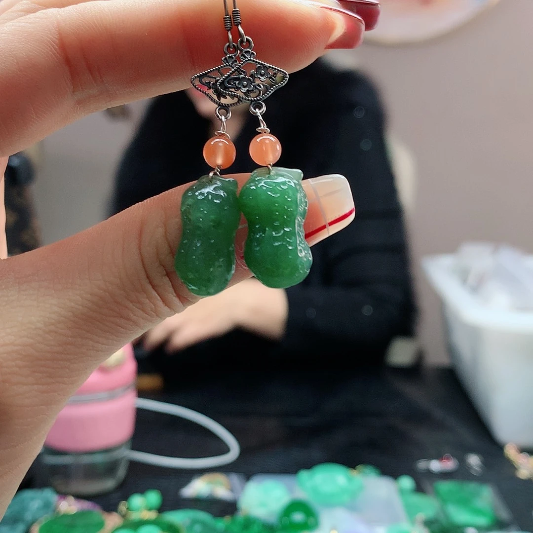 【闪购商品】翡翠耳饰未镶嵌，