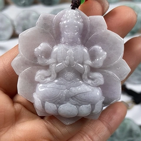 翡翠颈饰未镶嵌观音福利