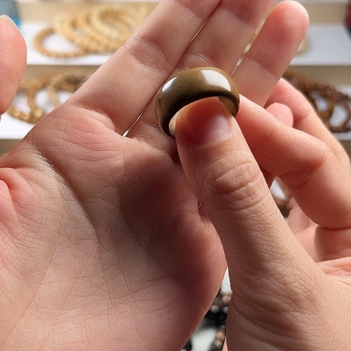 安南黄檀（紫檀柳）无事牌18内径柳柳戒指