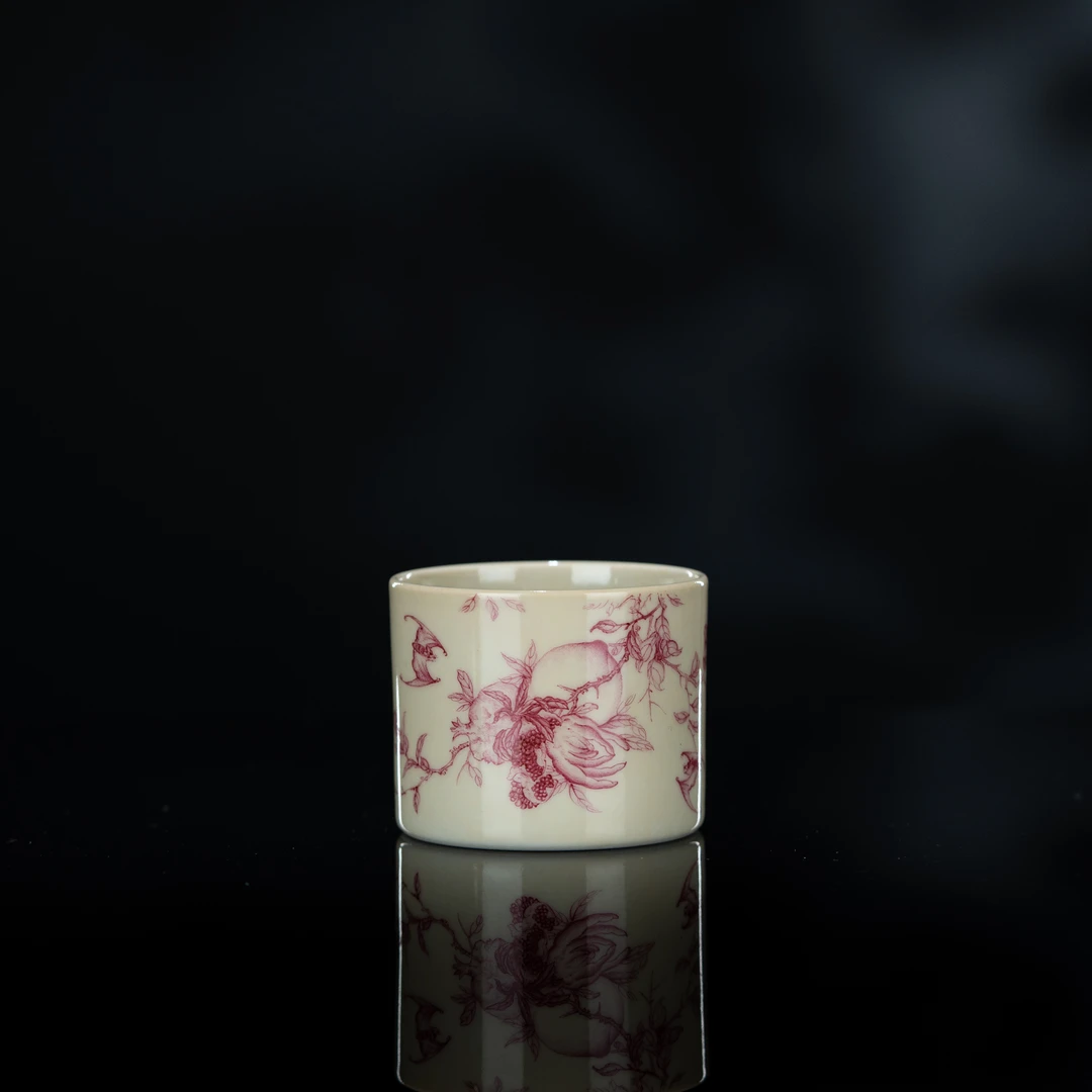 溢珍堂 画境三多直口杯 120cc 瓷器茶周边茶具