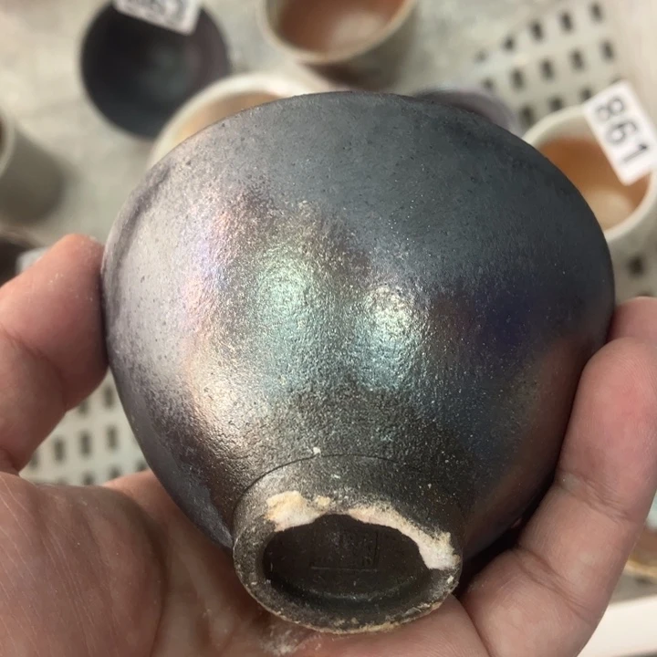 柴烧杯子与宝瓶大放漏