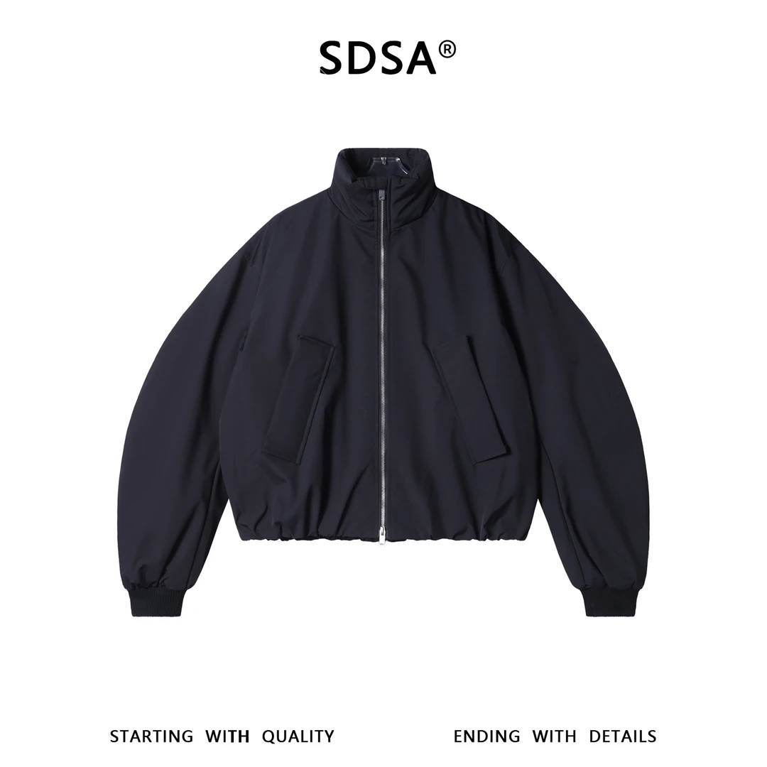 SDSA男士秋冬新款痞帅男装美式复古立领短款宽松羽绒服百搭时尚