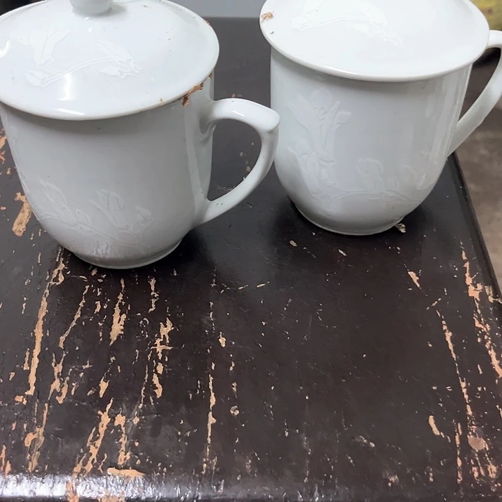它**客景德镇陶瓷办公杯两个