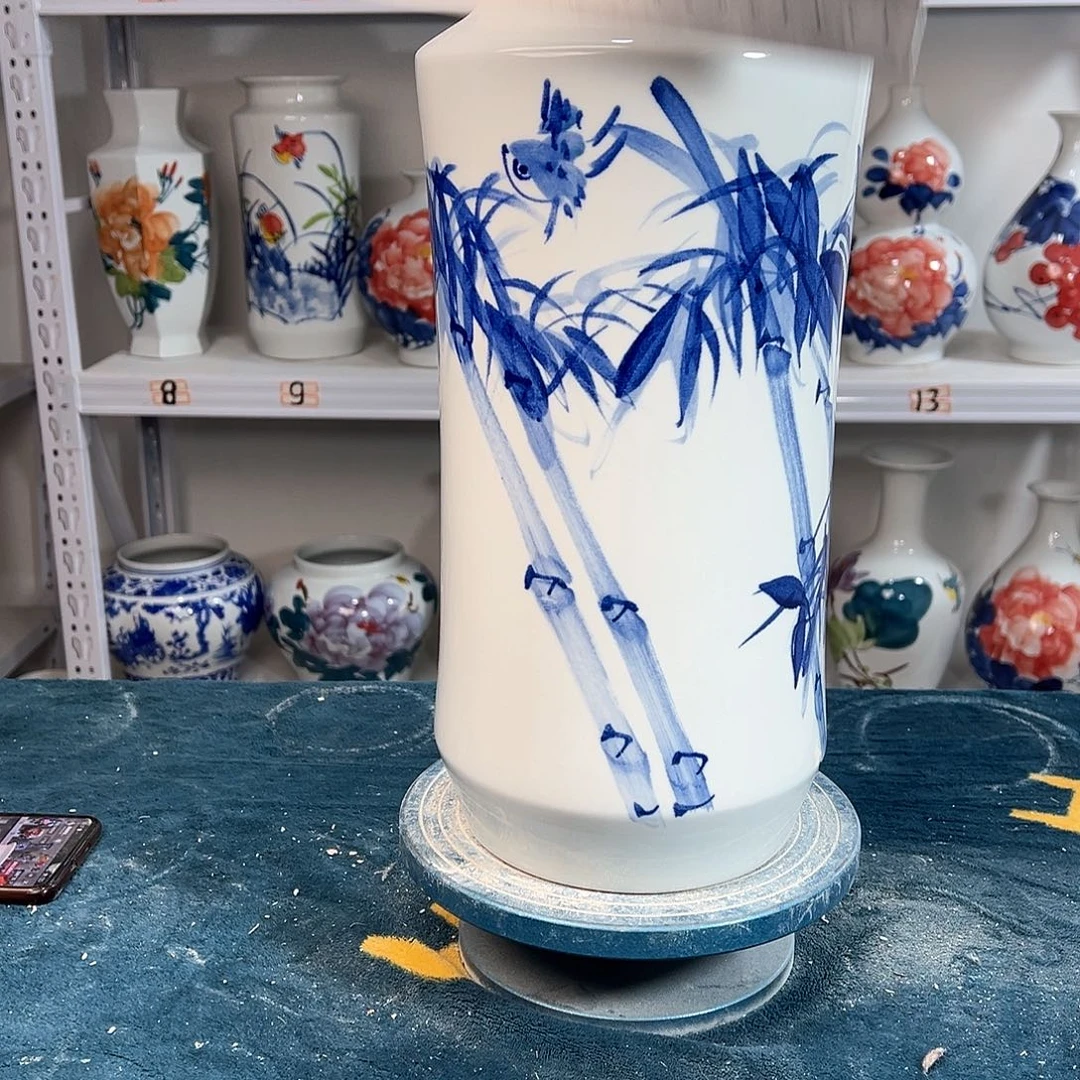 摆件景德镇陶瓷书竹