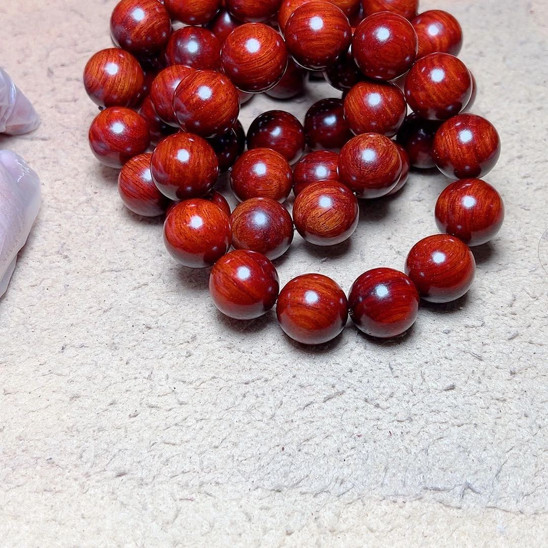 小叶紫檀手串/手链1.8至尊级帝王泥金星头货