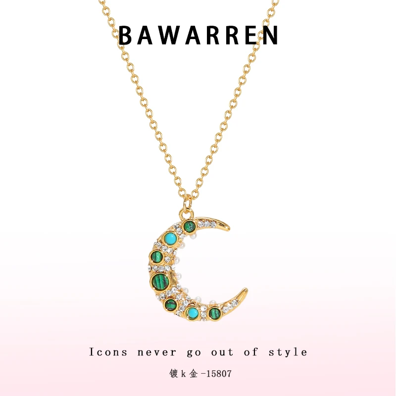 Bawarren 15807-【月亮】百搭简约轻奢项链