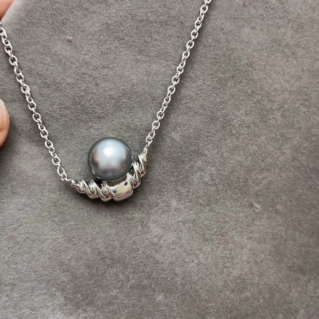 海水珍珠颈饰银S925镶嵌?*