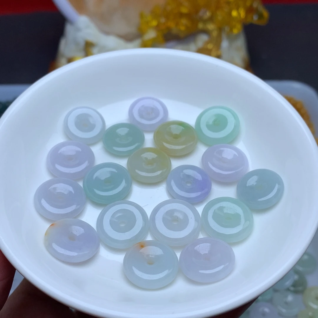 【闪购商品】翡翠手链未镶嵌卡15冰平安扣10个