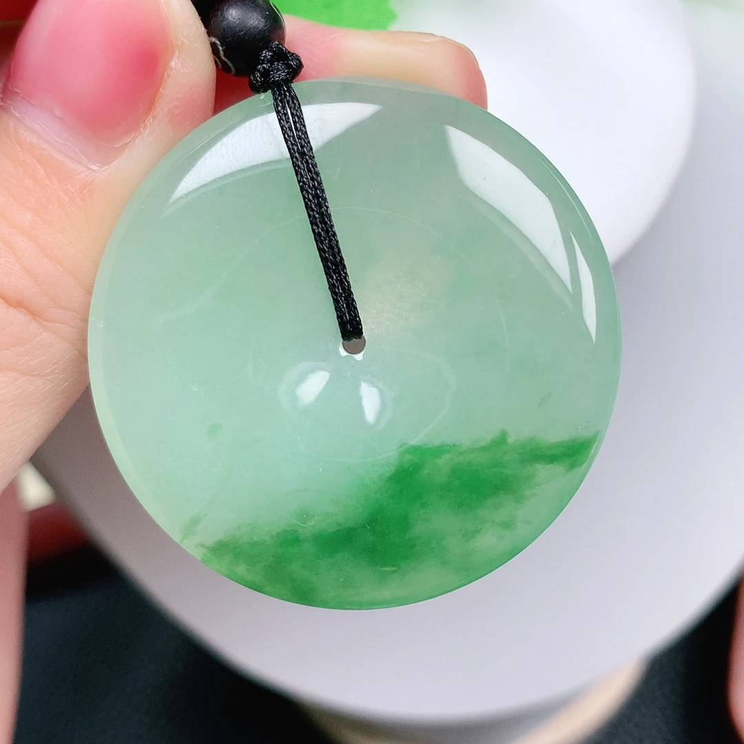 翡翠未镶嵌颈饰平安40-5.4