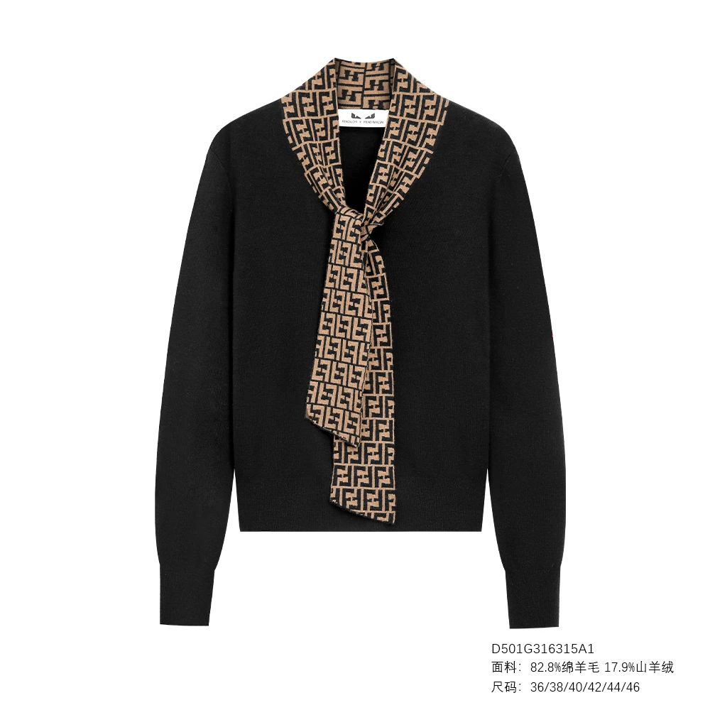 FENDILOR小怪兽25年秋冬款女士毛衣 D501G316315A