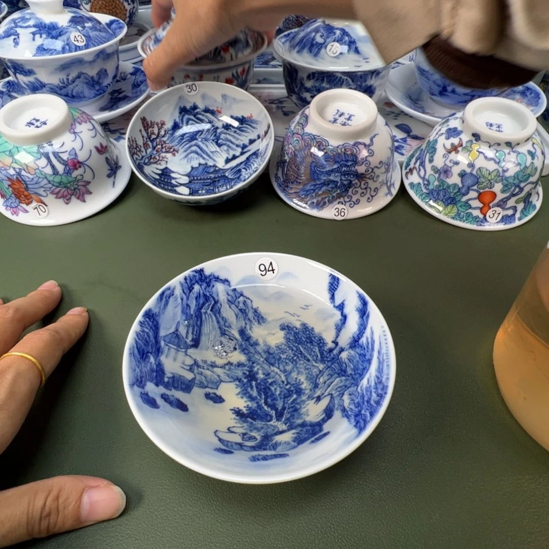 陶瓷景德镇纯手工纯手绘茶具木木94