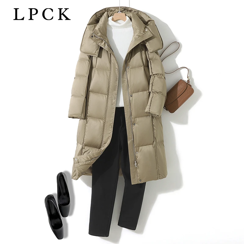 2024新款秋冬季加厚时尚女士过膝保暖中长羽绒服AJ0119131