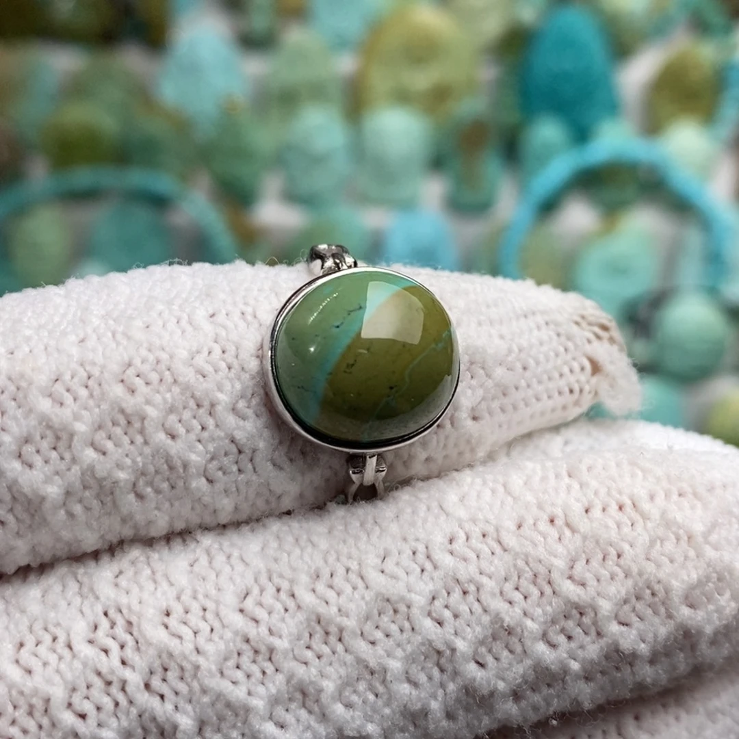 绿松石银S925镶嵌绿松石