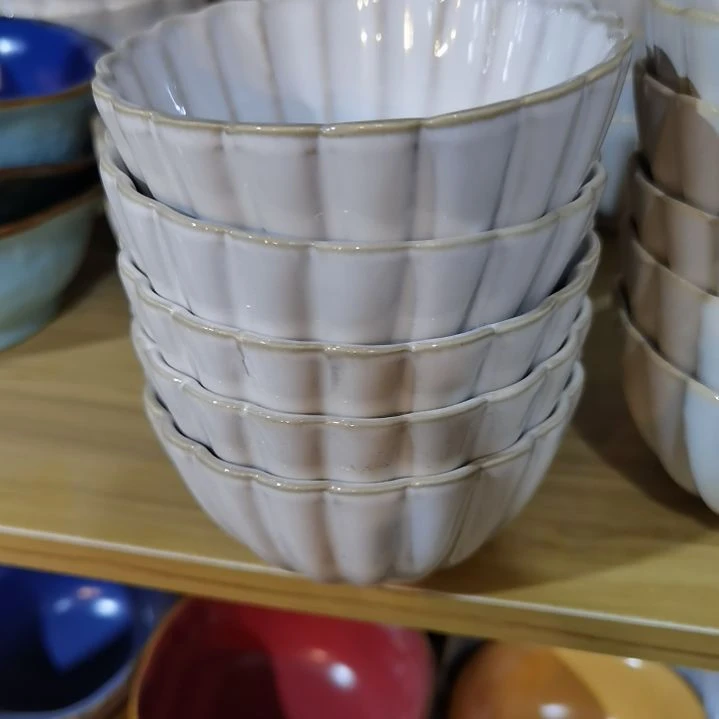 瓷片微瑕贝壳米饭碗五个一组