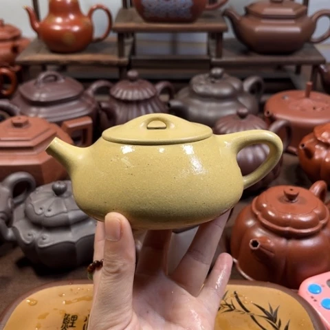 茶壶紫砂巴*仁原矿本绿240毫升