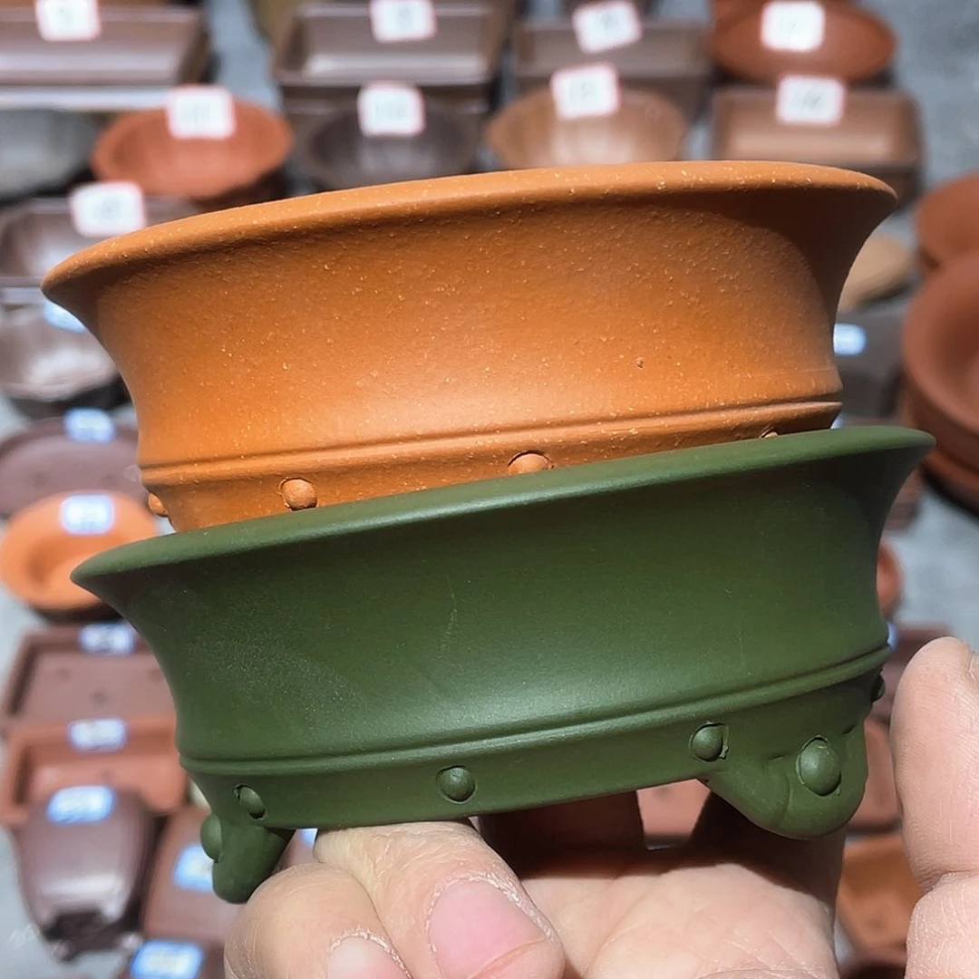 紫砂松紫砂小盆2个10*3