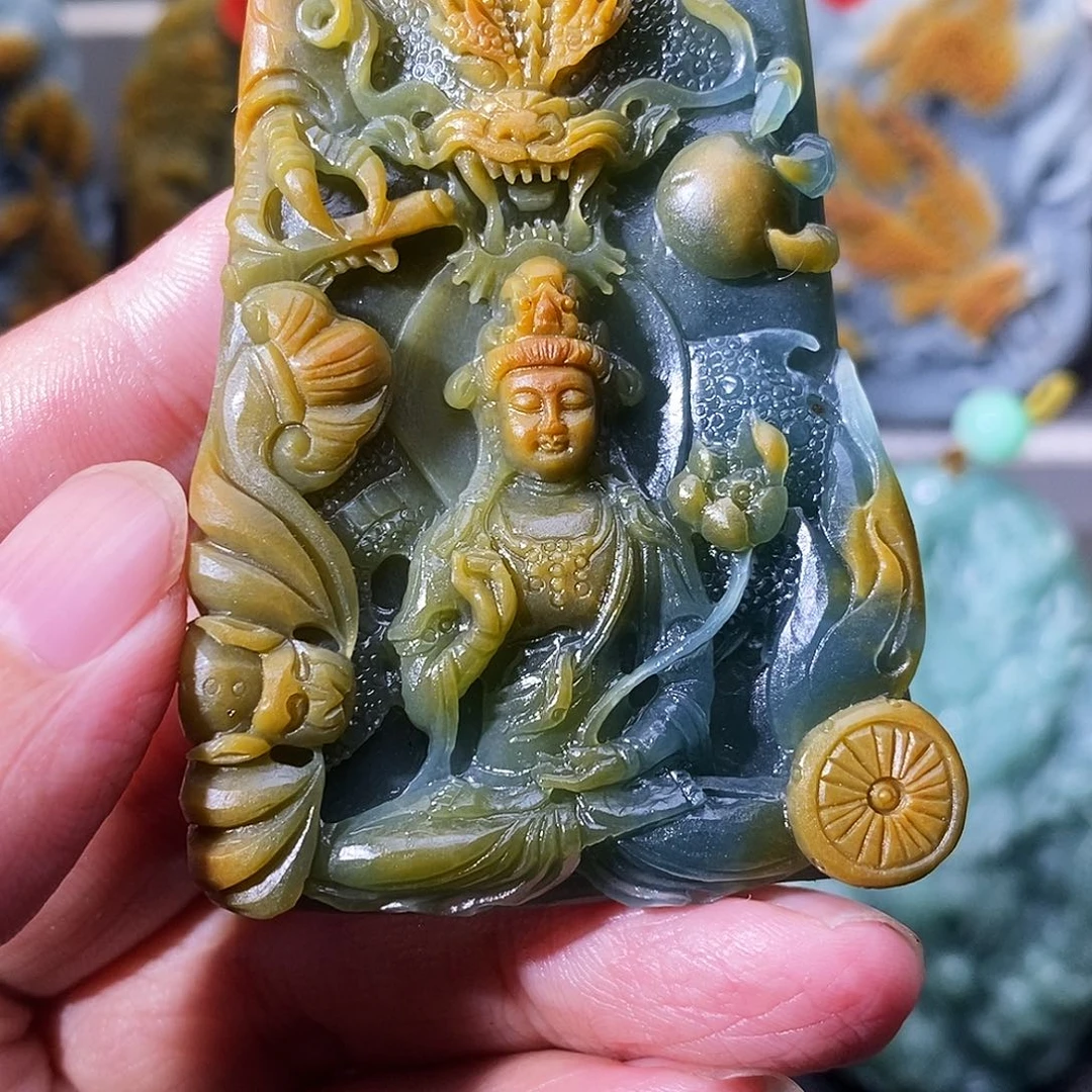 এ***光定制翡翠未镶嵌大势至