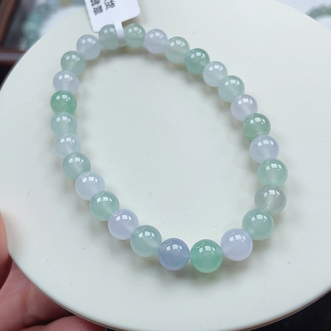 翡翠未镶嵌手串卡7