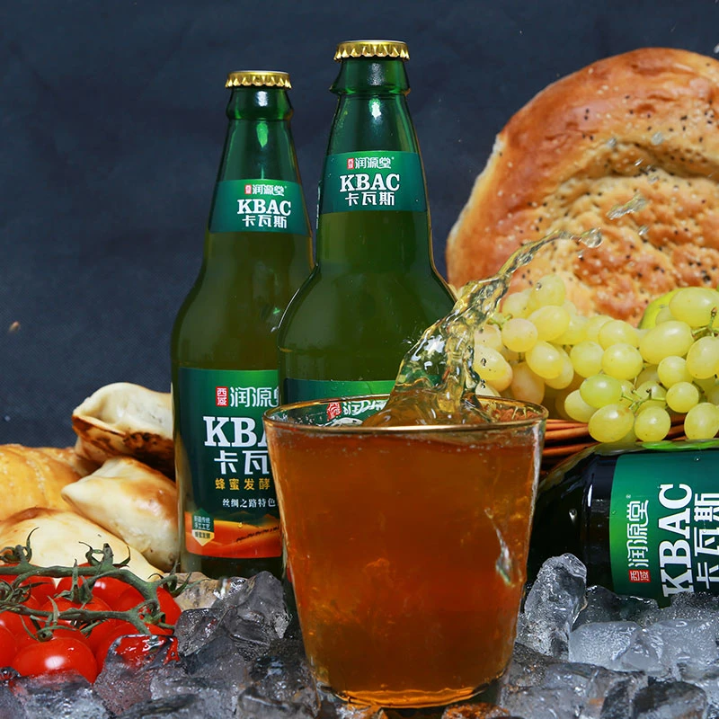 新疆西域润源堂卡瓦斯500MLx6瓶蜂蜜发酵格瓦斯饮料玻璃瓶