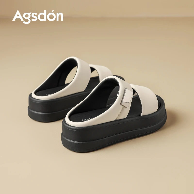 奥古狮登拖鞋女夏季外穿2025新款厚底百搭配裙子休闲沙滩凉拖爆H
