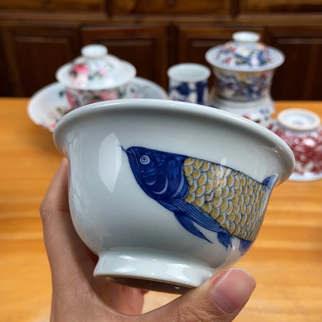 手绘现代茶具非古董