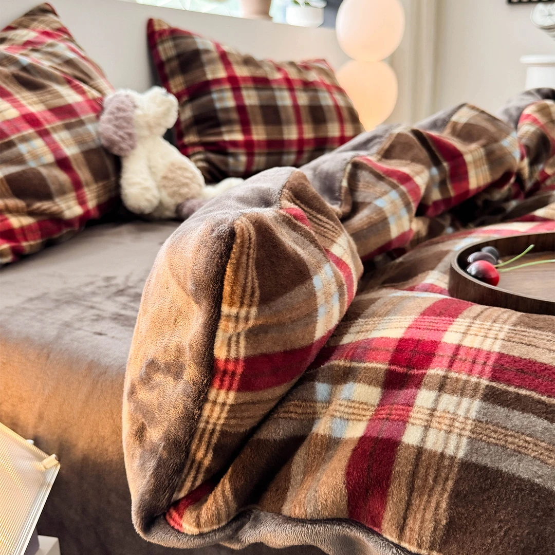 【朵罗塔】加厚保暖牛奶绒入冬四件套双面绒ins苏格红2025被套床单