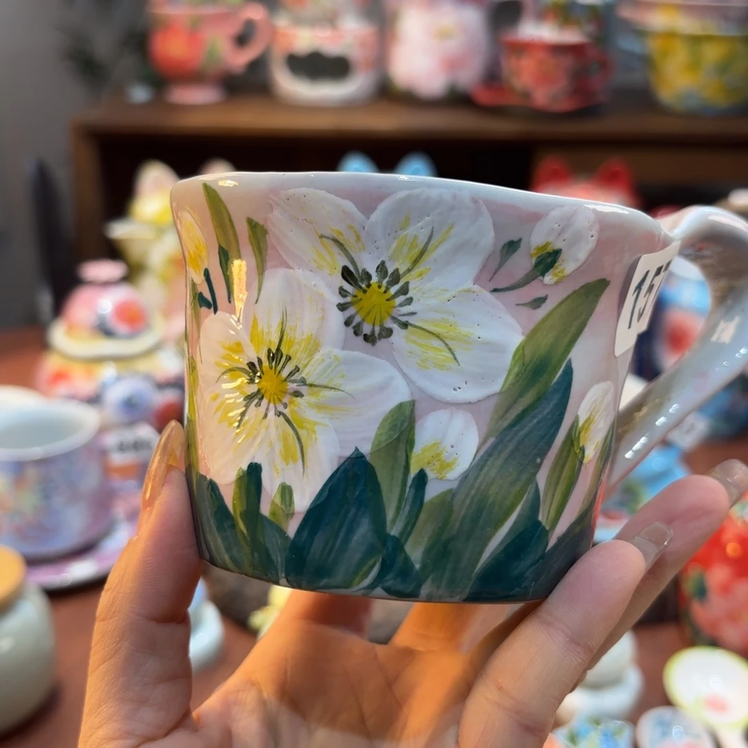 景德镇手绘高温釉下彩陶瓷茶具