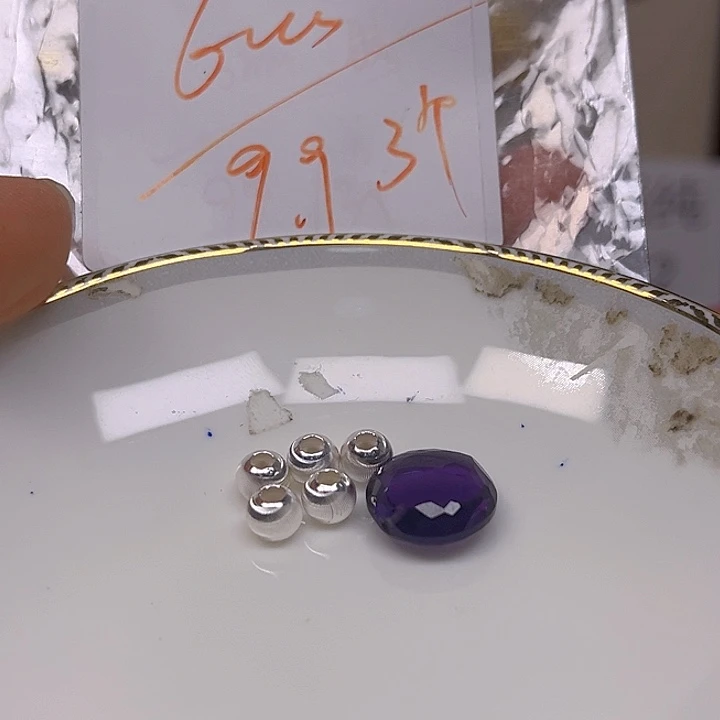 紫晶颈饰银S925镶嵌紫晶925镶嵌86