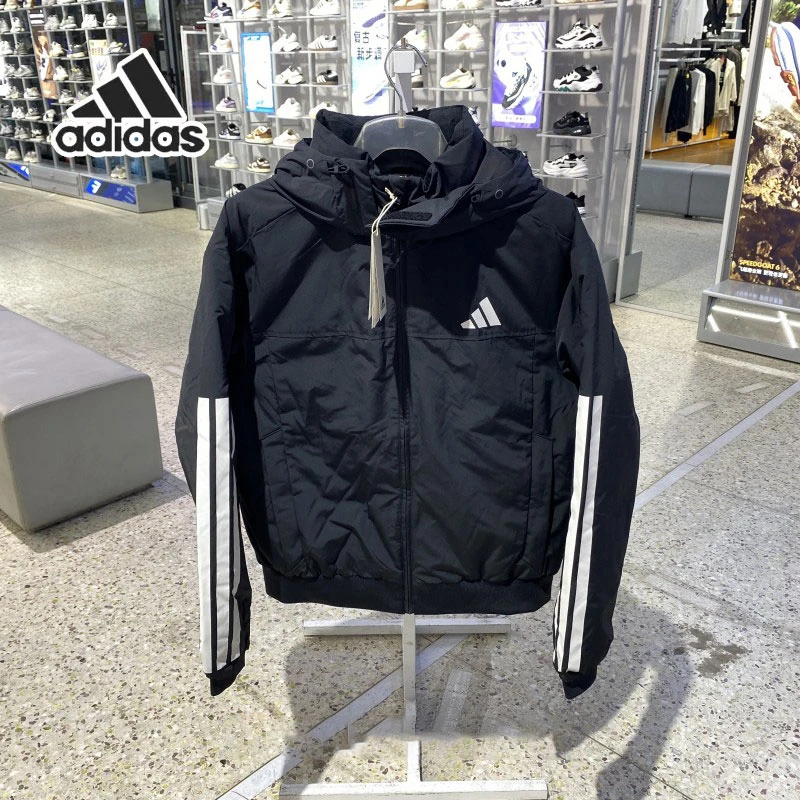 Adidas阿迪达斯男装冬季新款运动服加厚外套休闲服防风保暖羽绒服