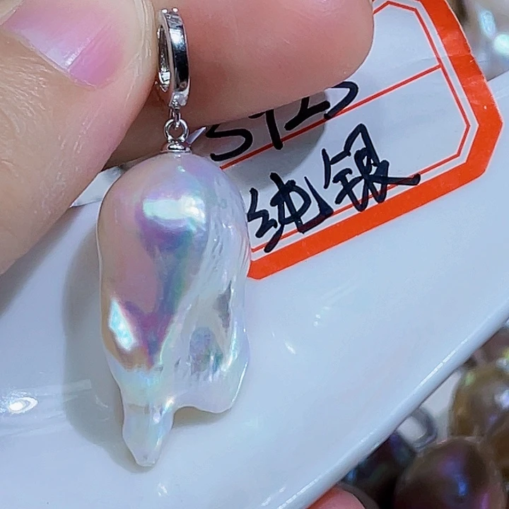 淡水珍珠银S925镶嵌颈饰