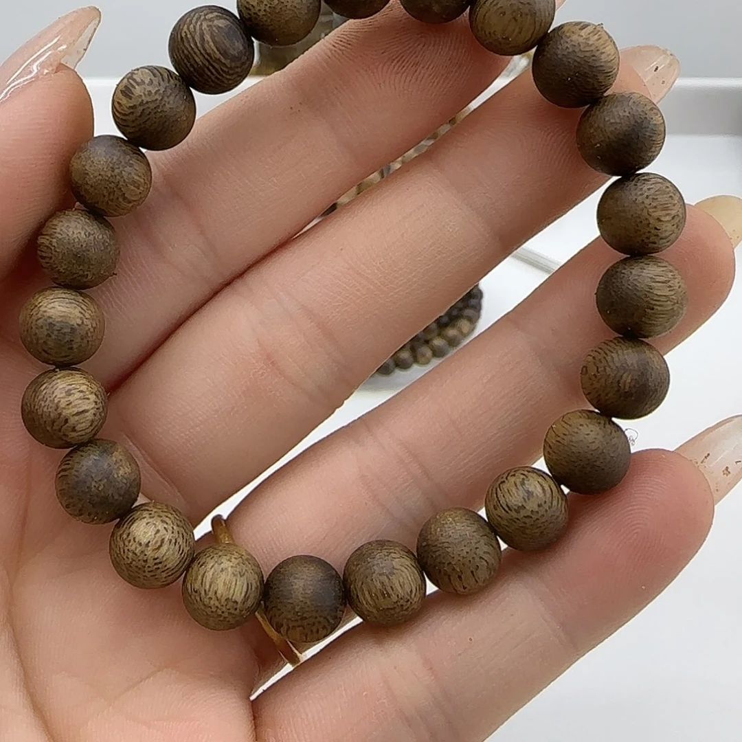 沉香手串乌身老料0.8规格4克➕98沉