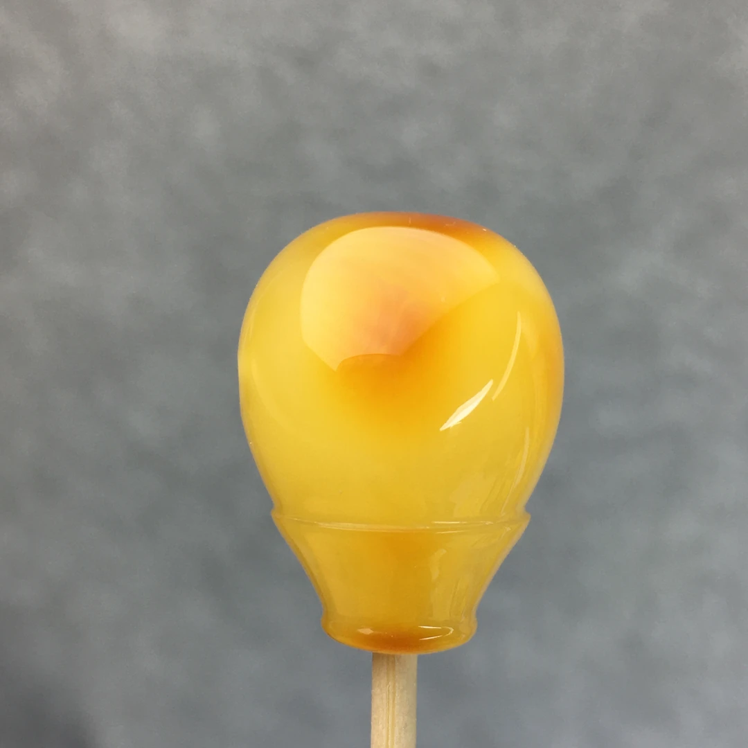 微瑕蜜蜡三通 对孔16.3mm皮色皮纹原石手作天然原矿保真无优化